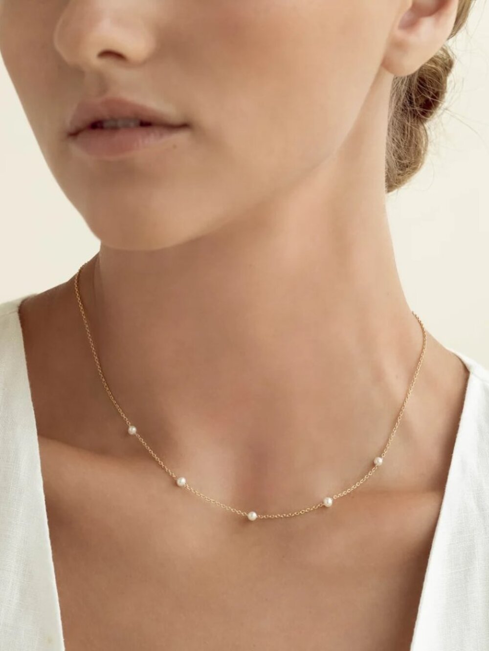 Linjer Pearl Station Necklace - Adara (like new)